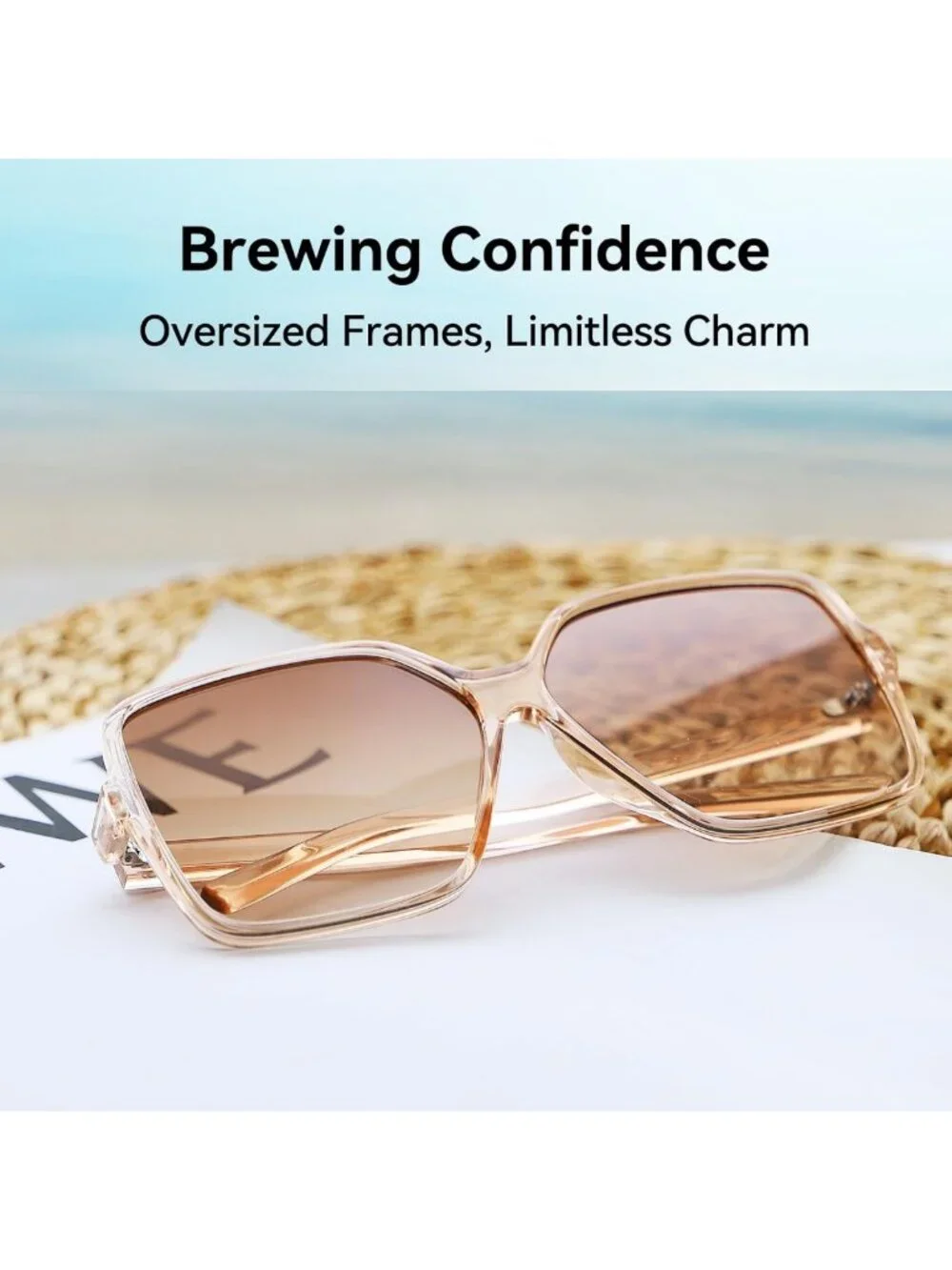 Trendy Oversized Square Sunglasses for Women | Large Wide Fashion Shades